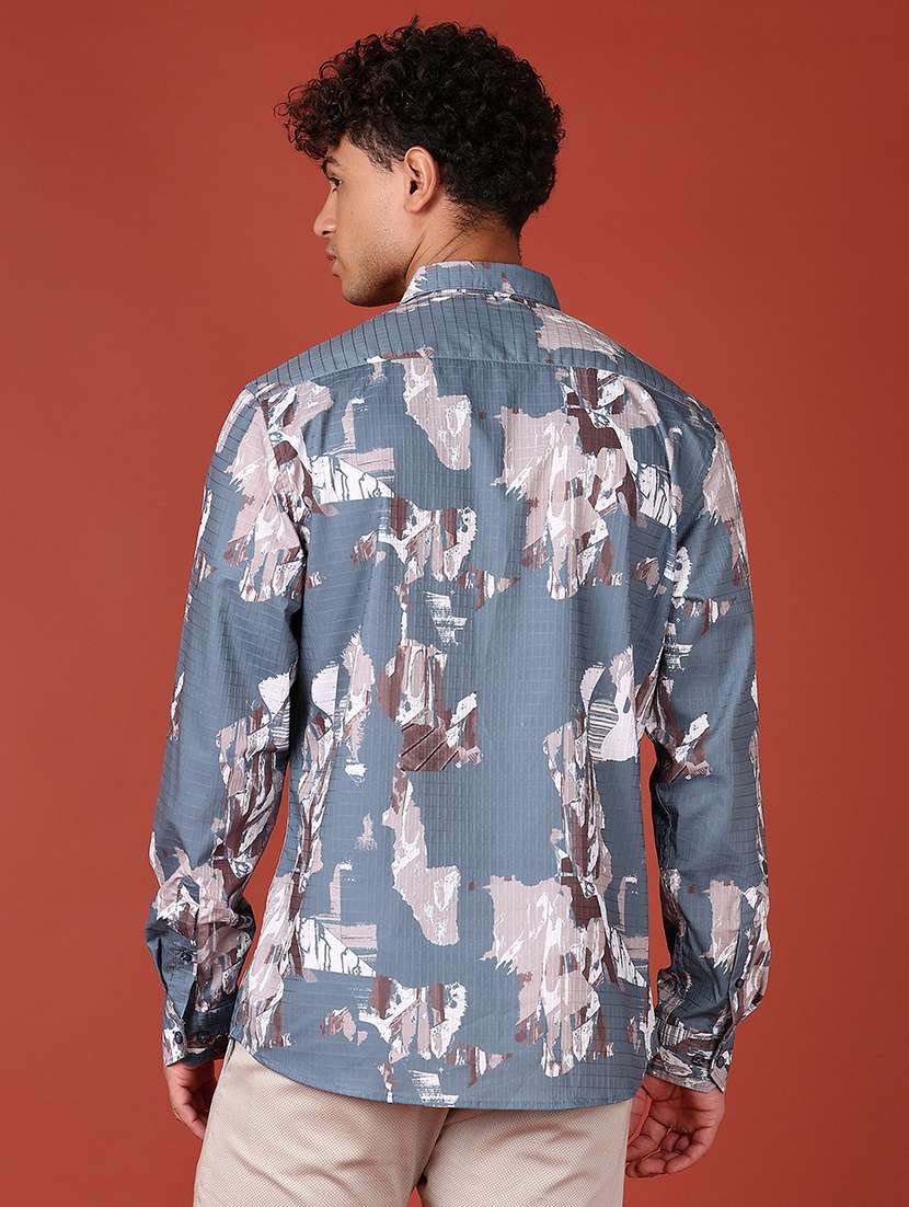 men long sleeves printed casual shirt - 21573134 - Standard Image - 3