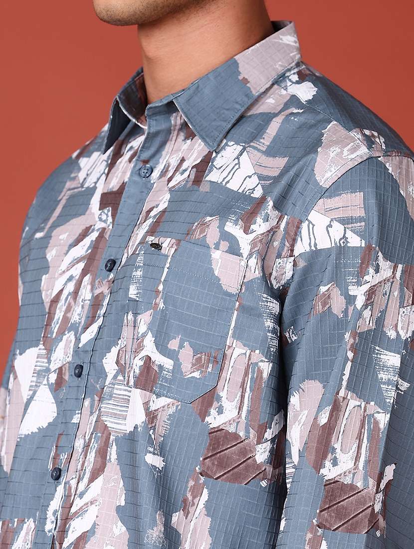 men long sleeves printed casual shirt - 21573134 - Standard Image - 5