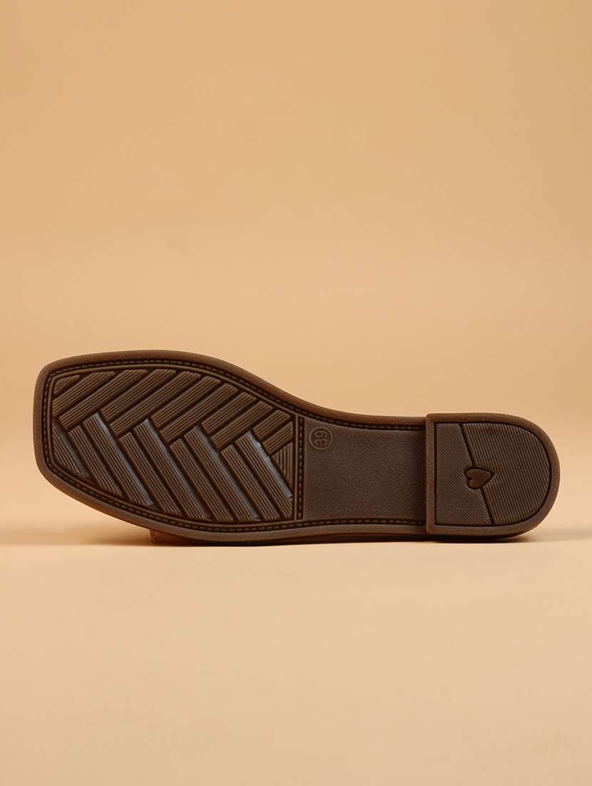 women peach slip on sandal - 21573139 -  Standard Image - 5