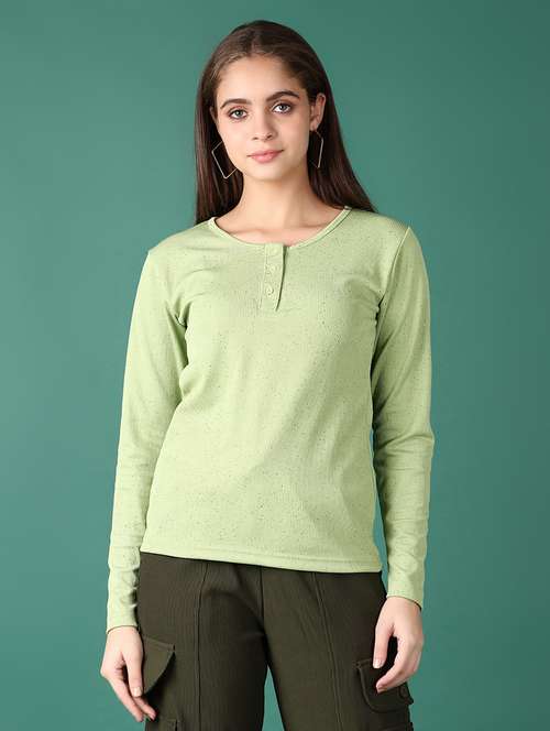 women long sleeves printed regular top - 21573248 - Standard Image - 0