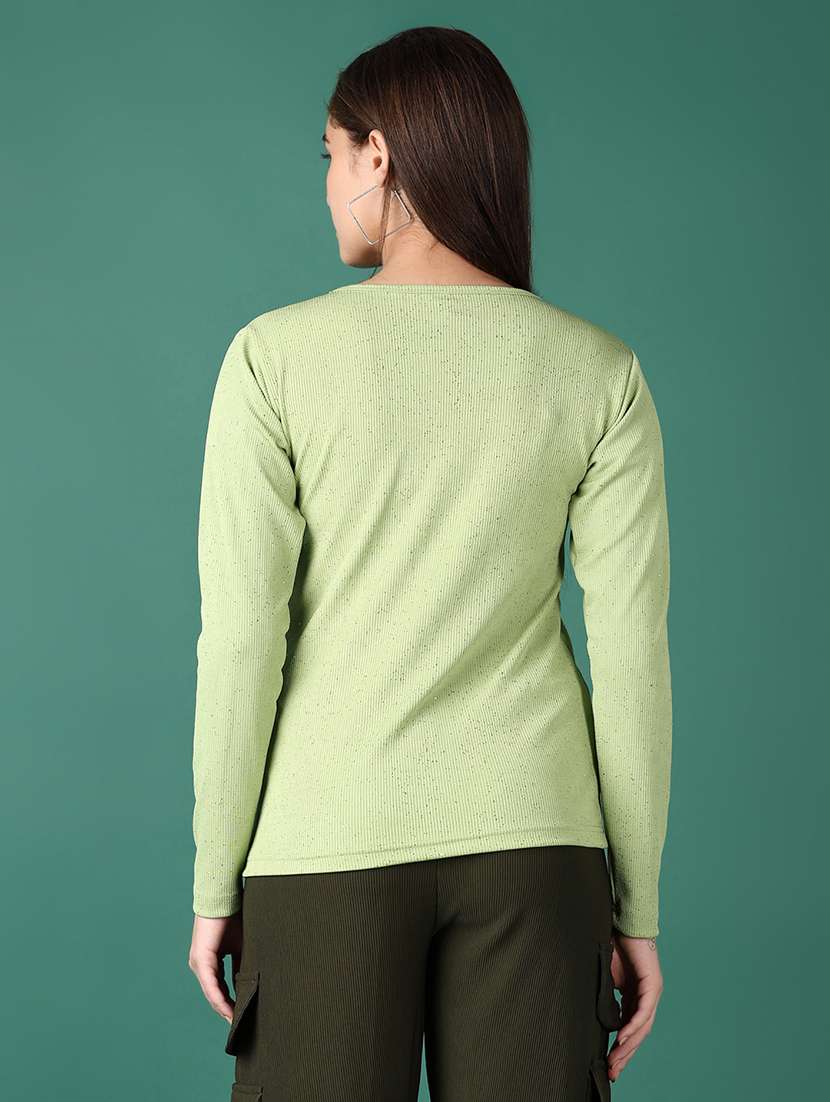 women long sleeves printed regular top - 21573248 - Standard Image - 3