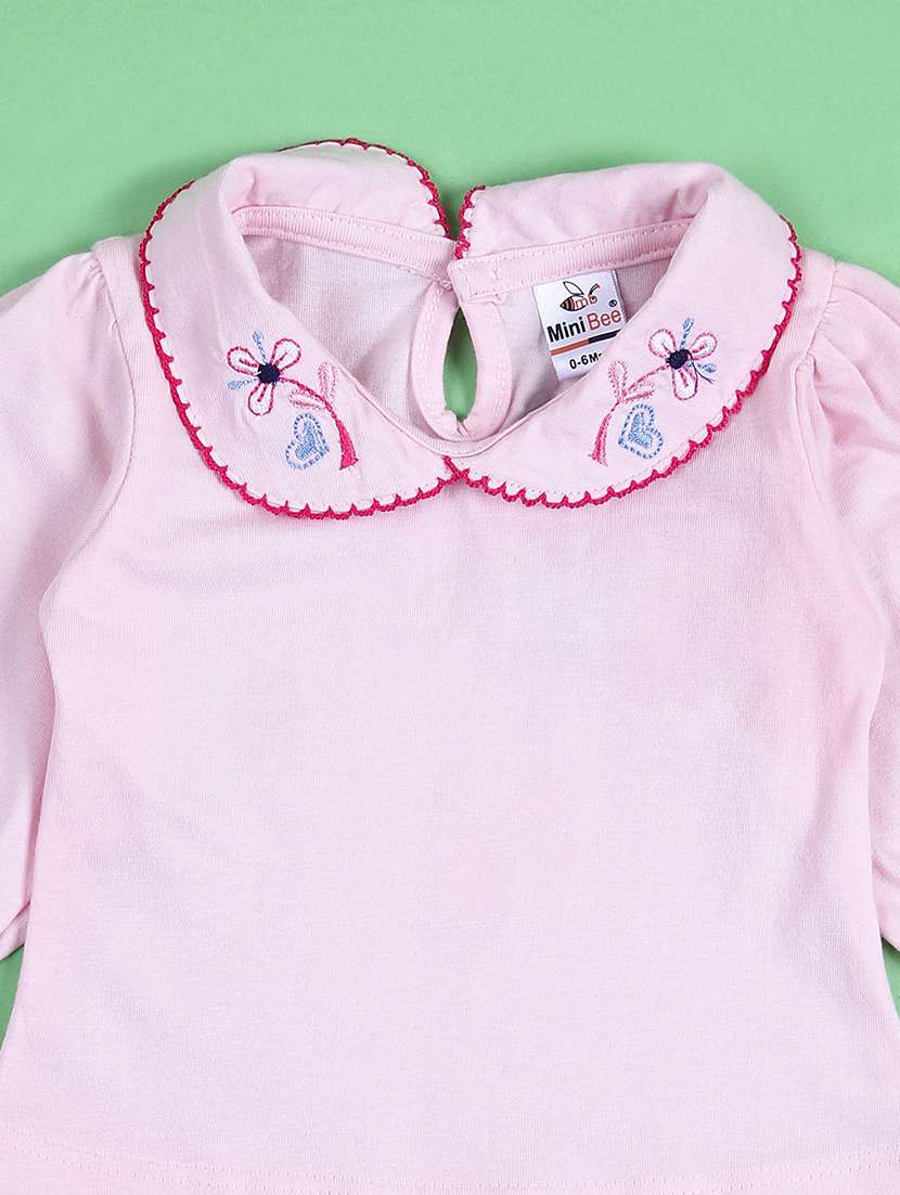 girls embroidered dungarees twin set - 21573258 -  Standard Image - 3