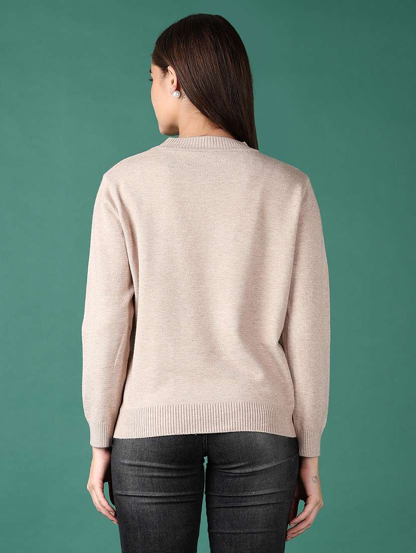 women self design long sleeve pullover - 21573327 -  Standard Image - 3