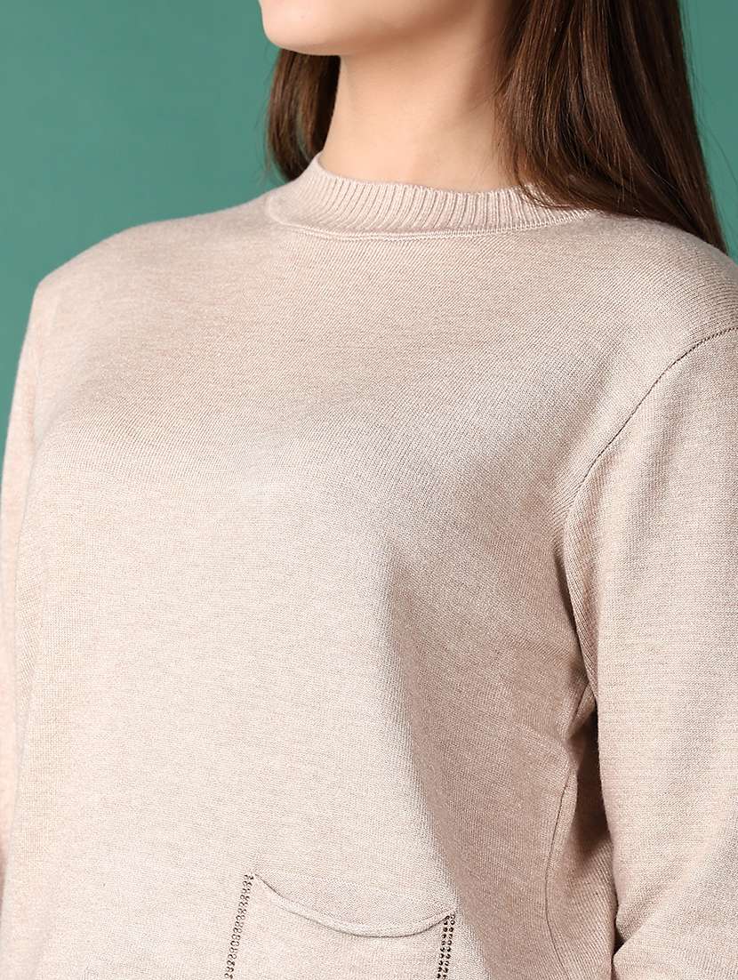 women self design long sleeve pullover - 21573327 -  Standard Image - 5
