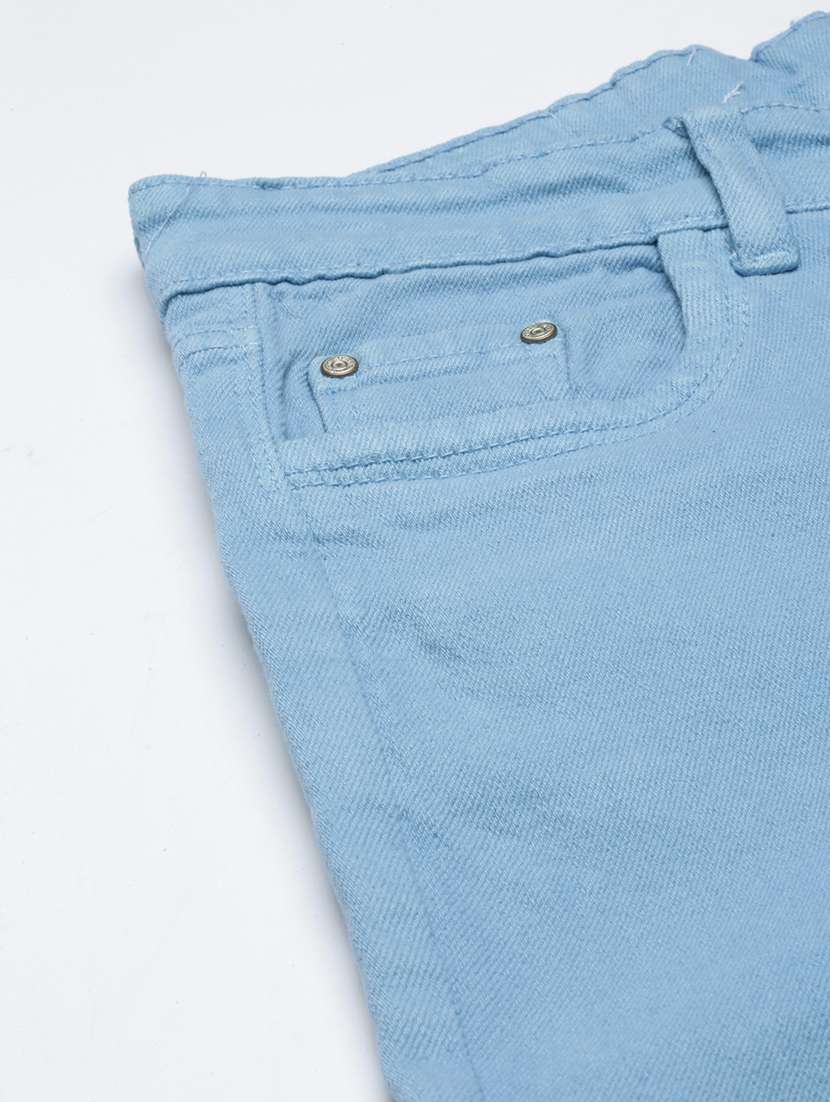 women light blue denim plain jeans - 21573677 -  Standard Image - 5