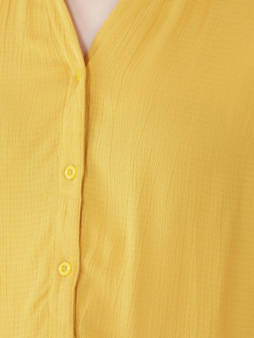 yellow viscose regular shirt - 21573778 - Standard Image - 5