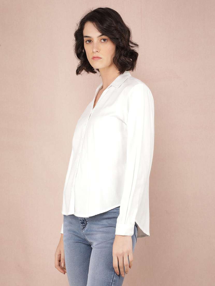 white viscose regular shirt