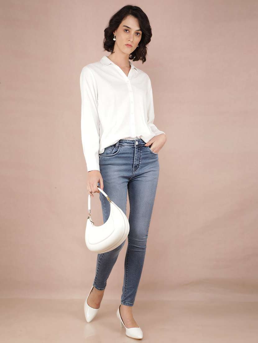 white viscose regular shirt - 21573780 -  Standard Image - 3