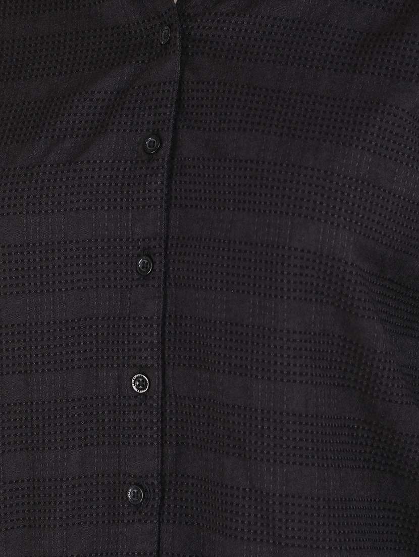 black viscose regular shirt - 21573781 - Standard Image - 5