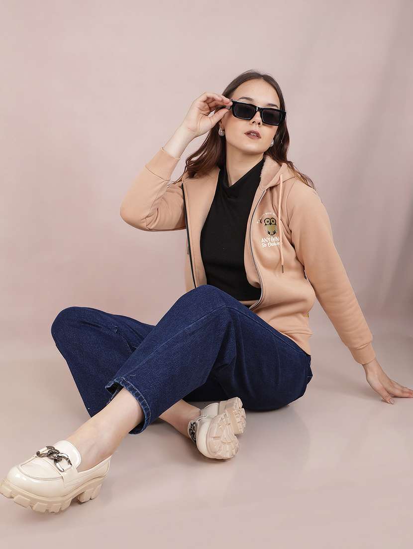 women long sleeves placement print sweatshirt - 21573790 - Standard Image - 3