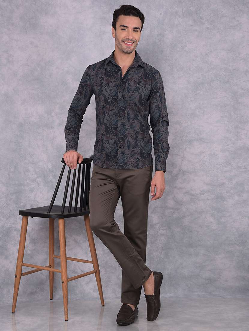 men printed long sleeve casual shirt - 21573822 -  Standard Image - 3
