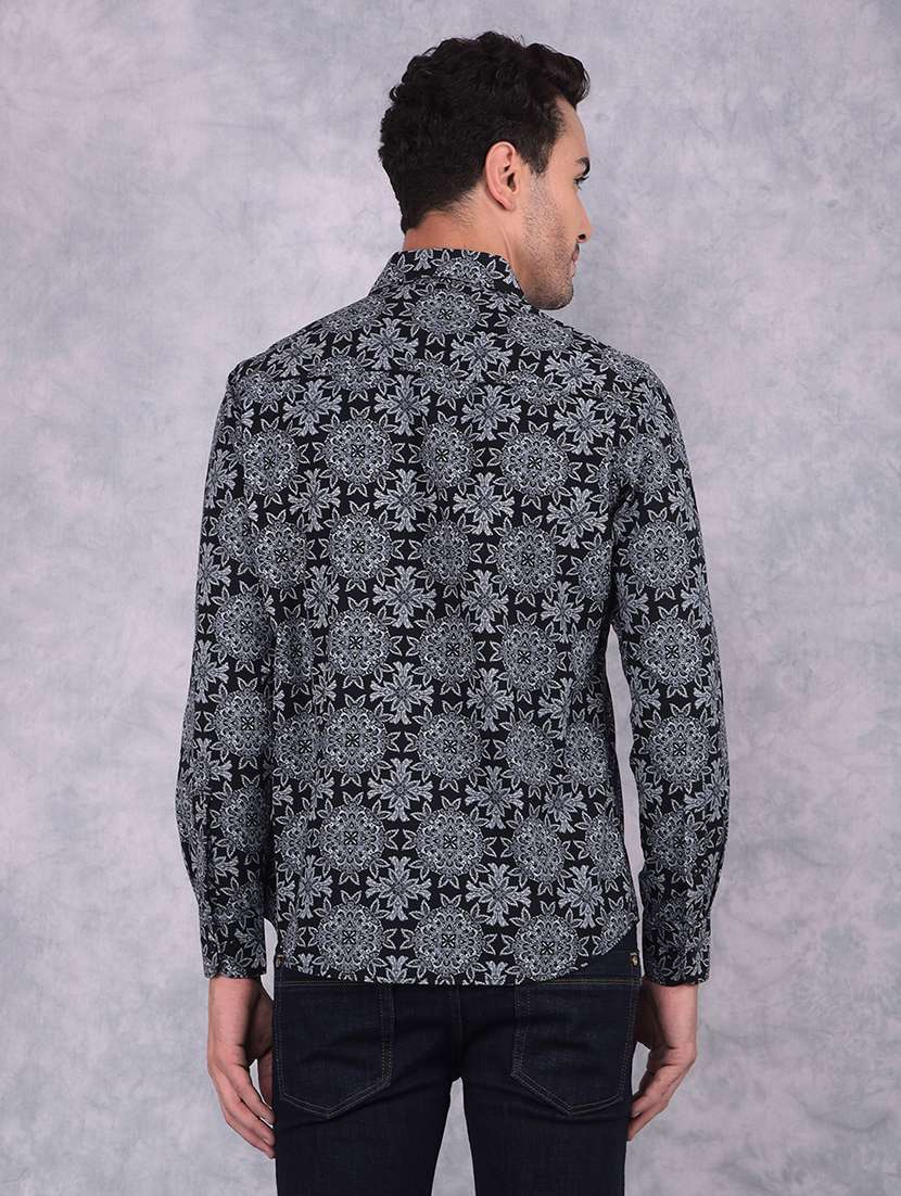 men printed collared regular fit shirt - 21573829 -  Standard Image - 3