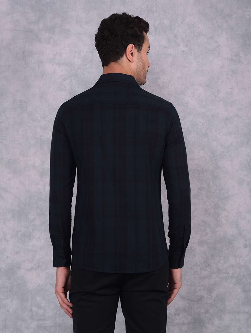 men checkered collared regular fit long sleeve shirt - 21573856 -  Standard Image - 3