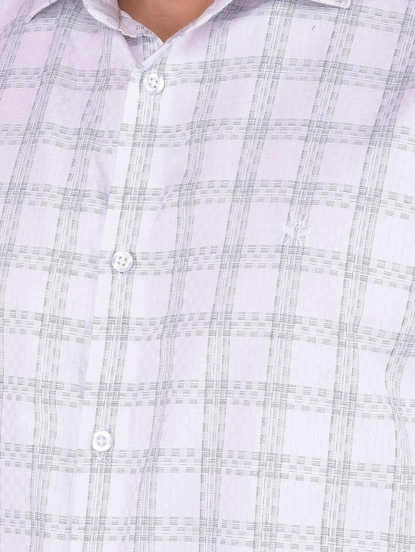 men checkered collared slim fit long sleeve shirt - 21573872 -  Standard Image - 5