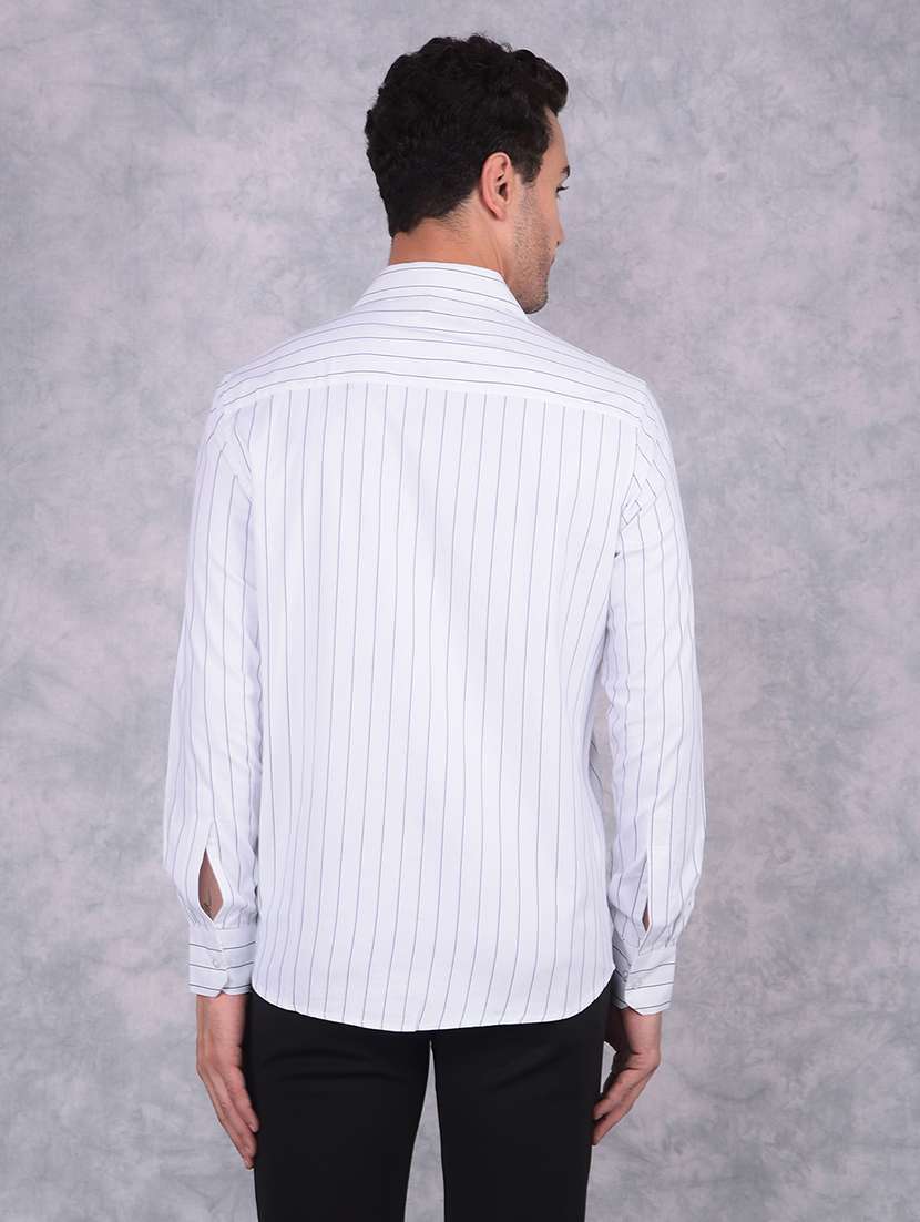 men stripes slim fit long sleeve casual shirt - 21573875 -  Standard Image - 3