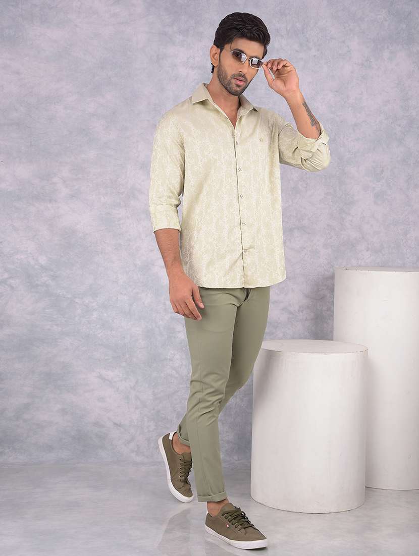 men printed collared long sleeve regular fit shirt - 21573882 -  Standard Image - 3