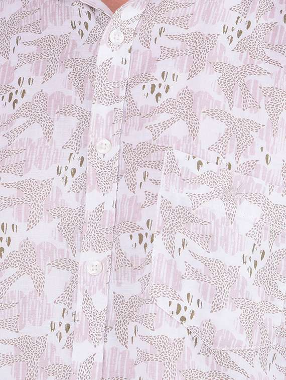 men printed slim fit long sleeve casual shirt - 21573917 -  Standard Image - 5