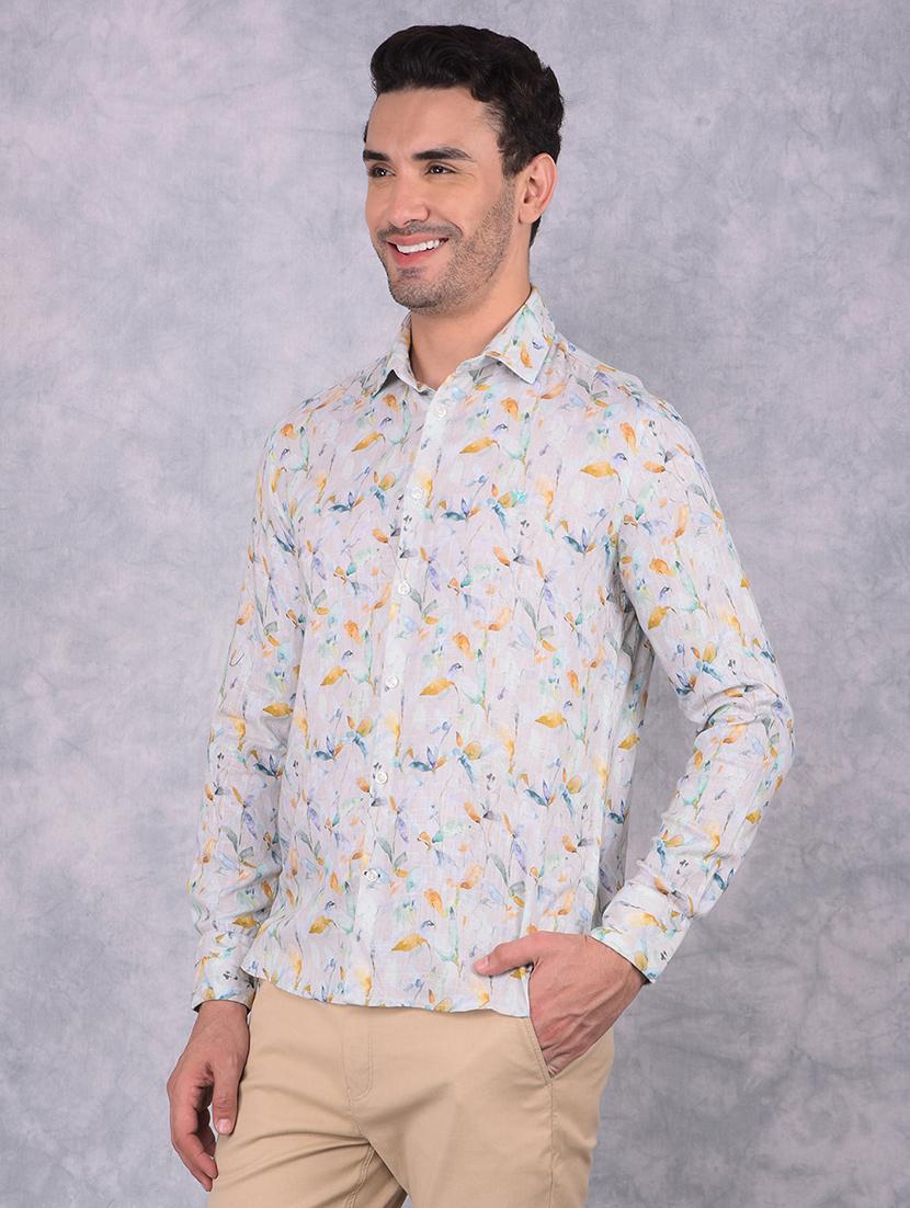 men printed long sleeve casual shirt - 21573923 - Zoom Image - 0