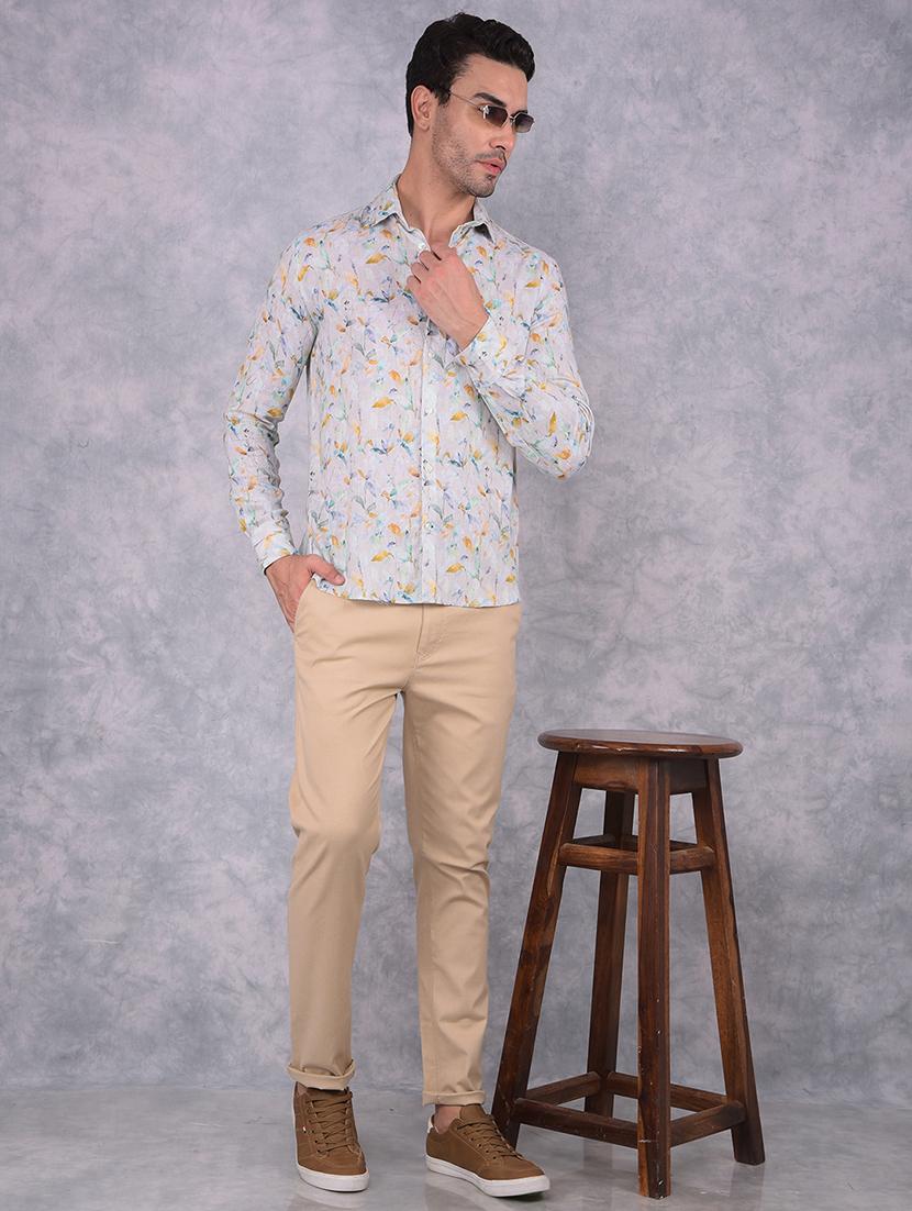 men printed long sleeve casual shirt - 21573923 - Standard Image - 3