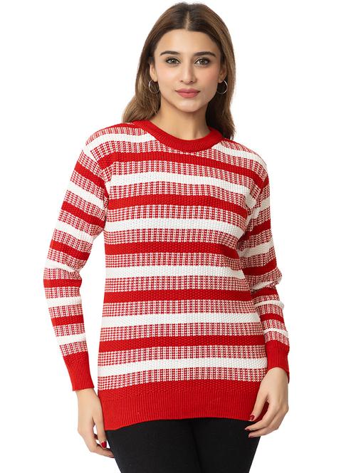 women striped long sleeves pullover - 21574032 - Standard Image - 0