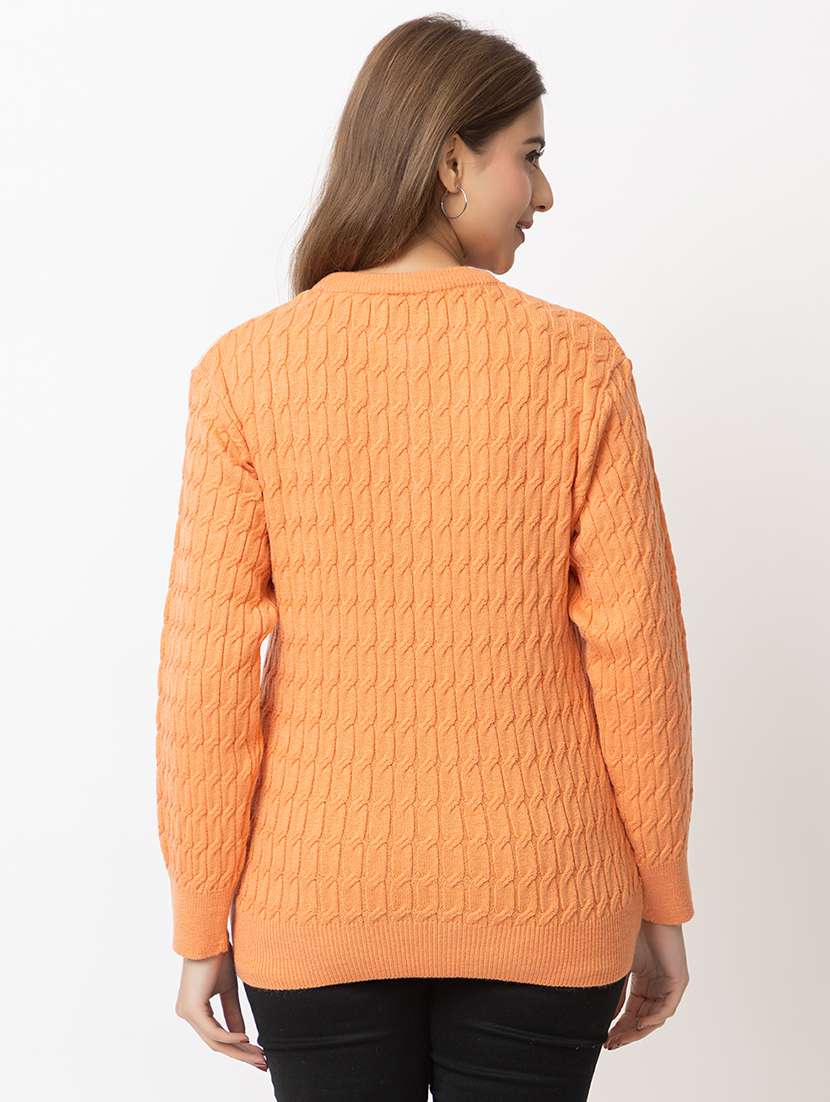 women color block long sleeves pullover - 21574035 - Standard Image - 3