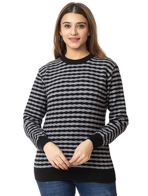 women striped long sleeves pullover - 21574037 -  Standard Image - 0