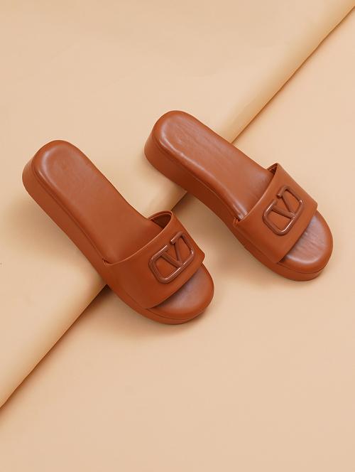 women tan solid wedges - 21574171 -  Standard Image - 0