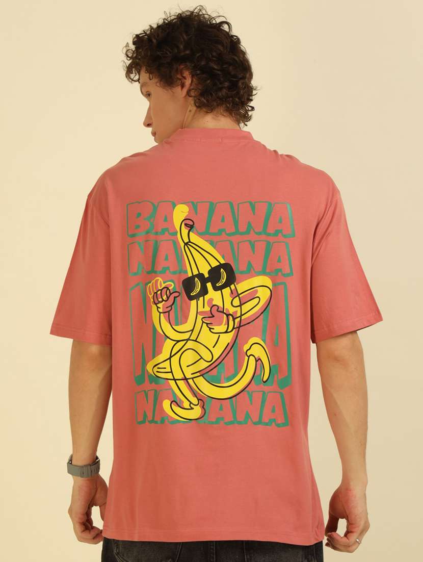 men front & back printed round neck oversized t-shirt - 21574220 -  Standard Image - 3