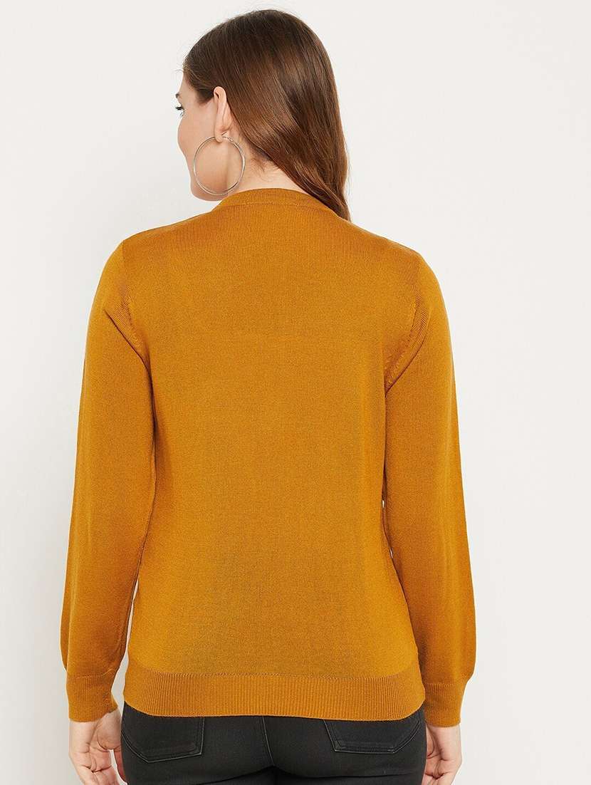 women solid long sleeve cardigan - 21574839 - Standard Image - 3