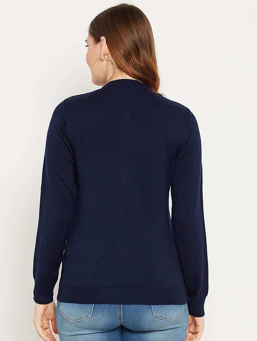 women solid long sleeve cardigan - 21574840 - Standard Image - 3