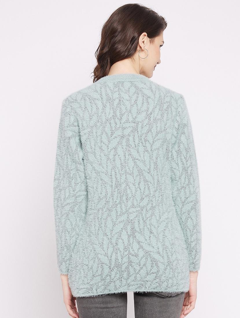 women self design long sleeve cardigan - 21574846 - Standard Image - 3