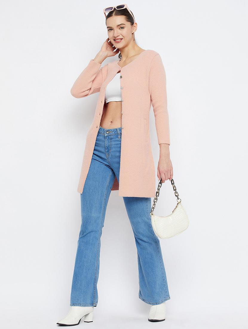 women solid long sleeve cardigan - 21574872 - Standard Image - 3