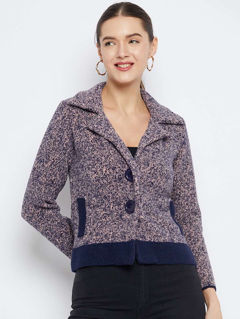 women self designed long sleeve cardigan - 21574928 - Zoom Image - 0