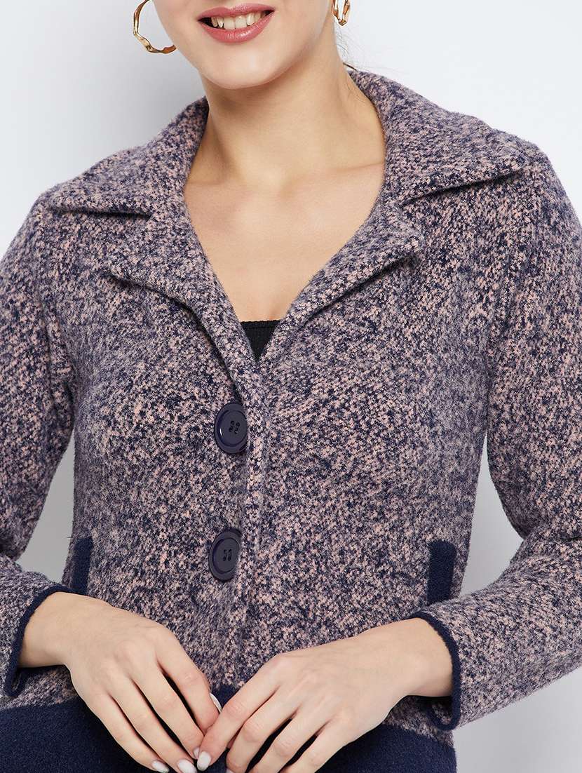 women self designed long sleeve cardigan - 21574928 - Standard Image - 3