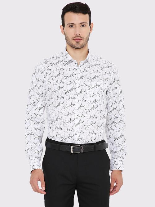 men slim fit printed formal shirt - 21574946 -  Standard Image - 0