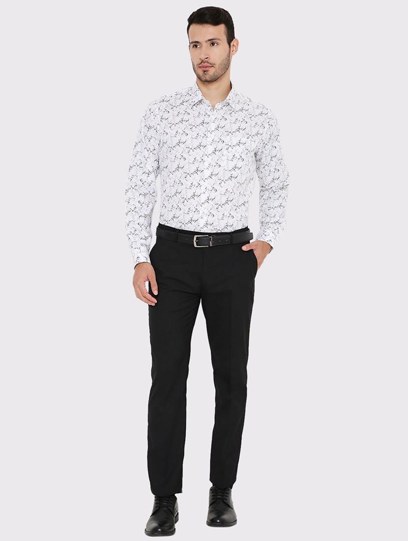 men slim fit printed formal shirt - 21574946 - Standard Image - 3