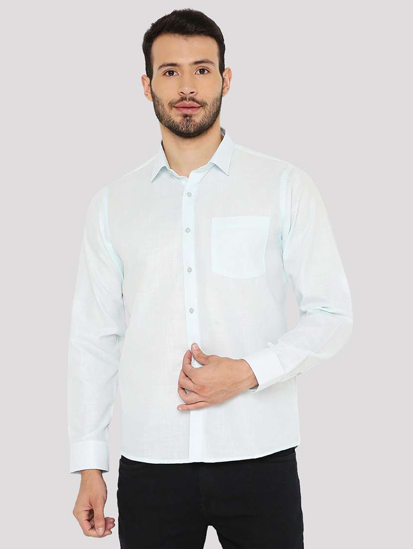 men slim fit plain formal shirt
