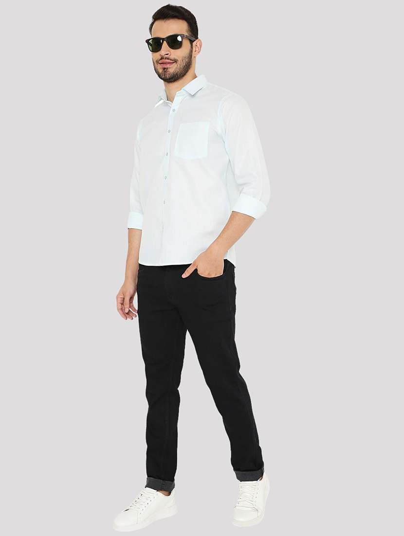 men slim fit plain formal shirt - 21574955 -  Standard Image - 3
