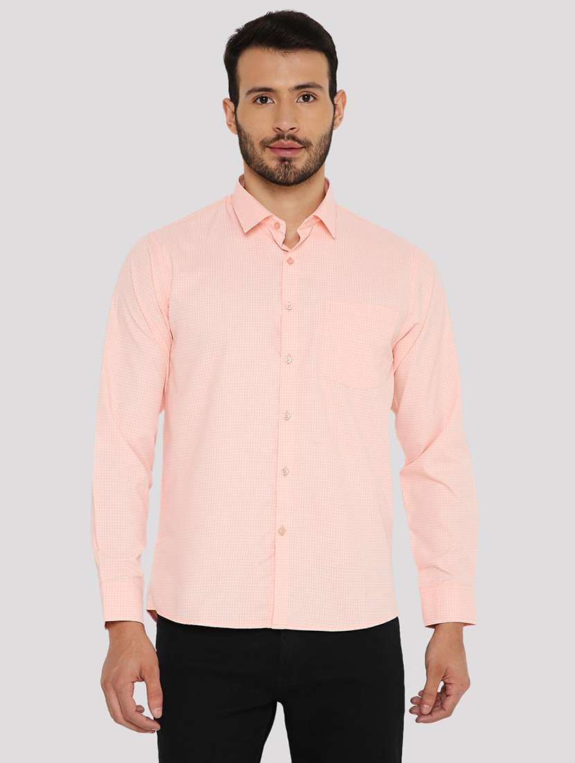 men checkered slim fit formal shirt