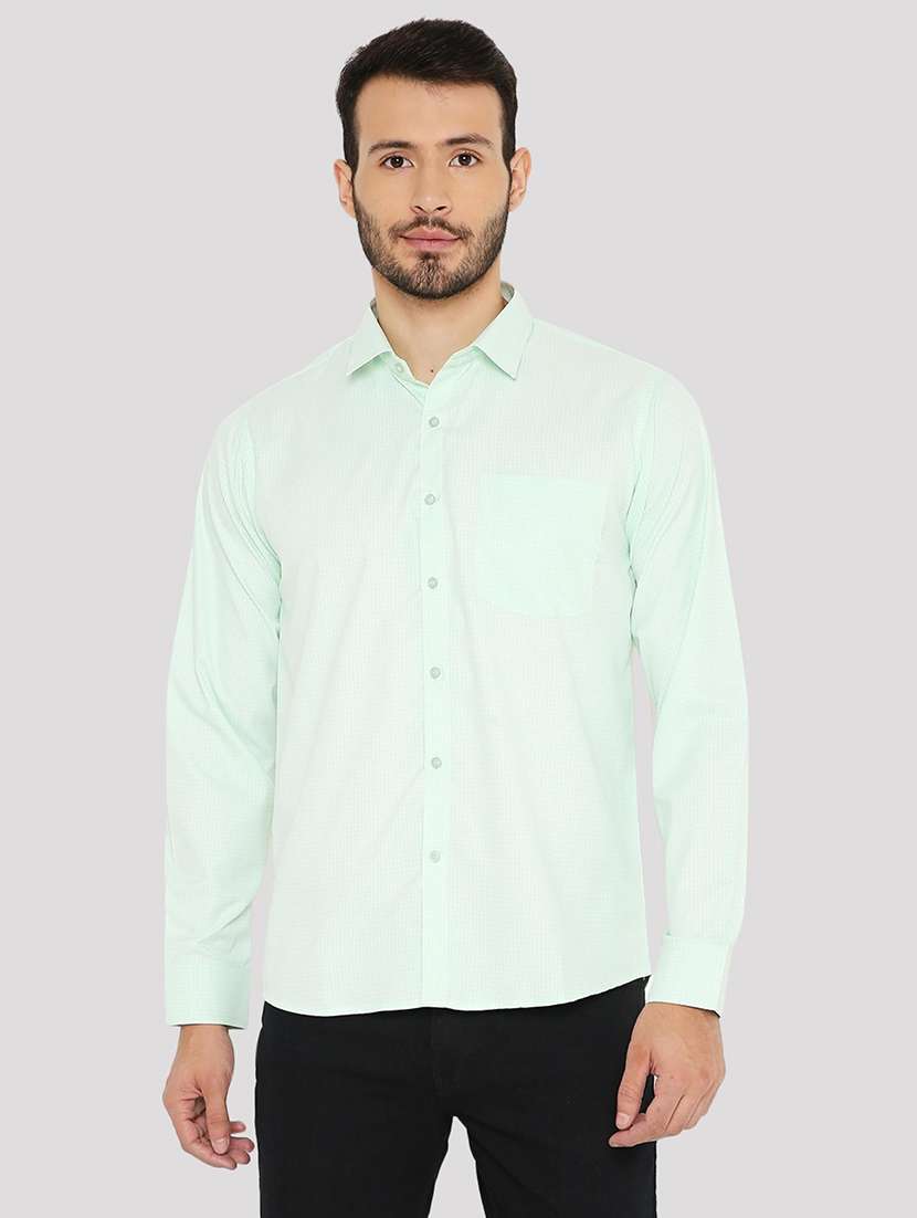 men checkered slim fit formal shirt