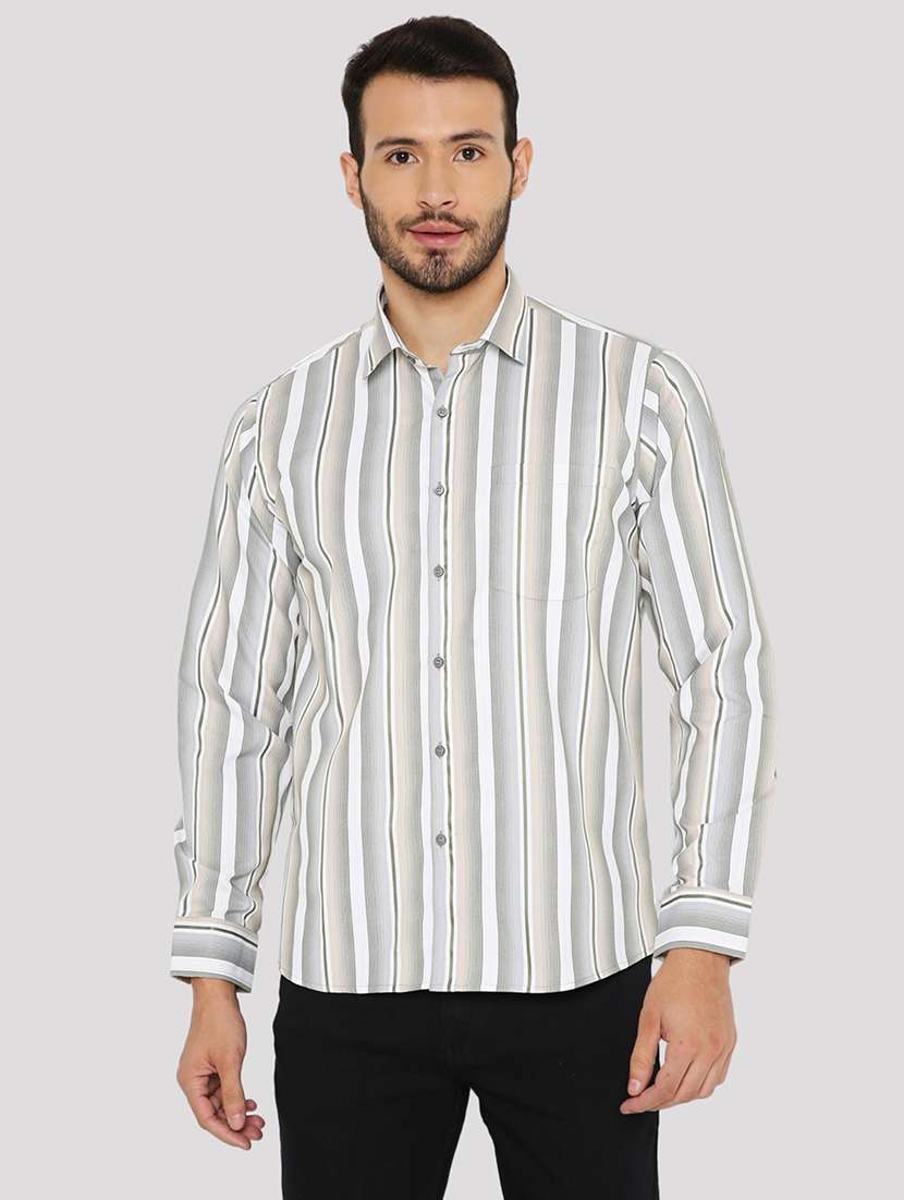 men striped slim fit formal shirt - 21574967 -  Zoom Image - 0