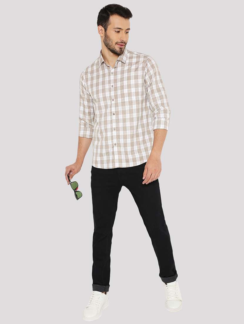 men checkered slim fit formal shirt - 21574968 -  Standard Image - 3