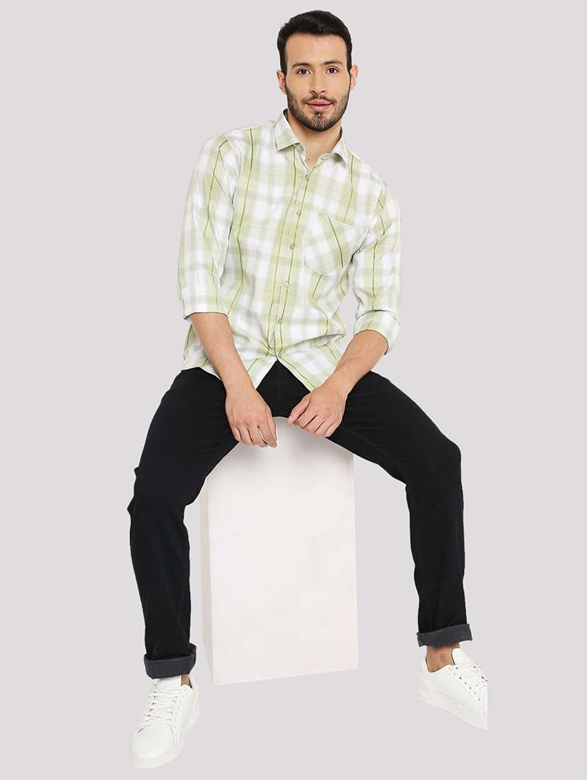 men checkered slim fit formal shirt - 21574972 - Standard Image - 3