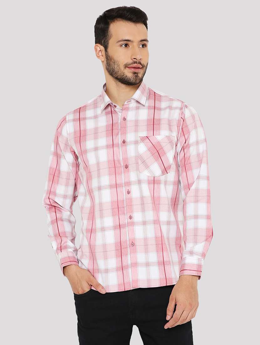 men checkered slim fit formal shirt