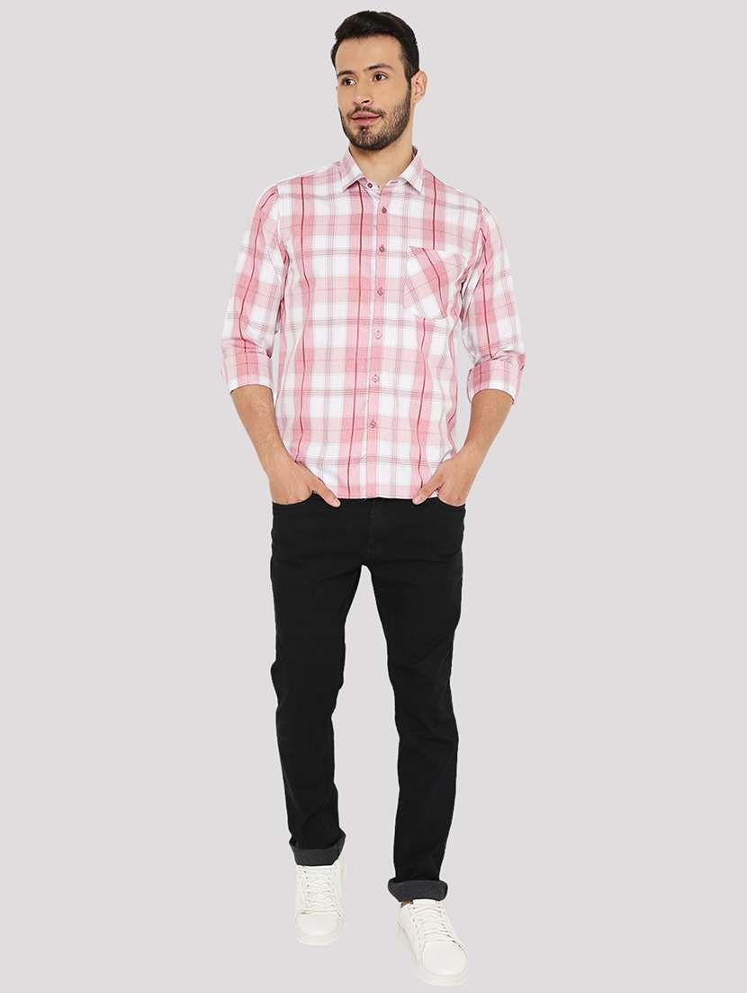 men checkered slim fit formal shirt - 21574973 -  Standard Image - 3