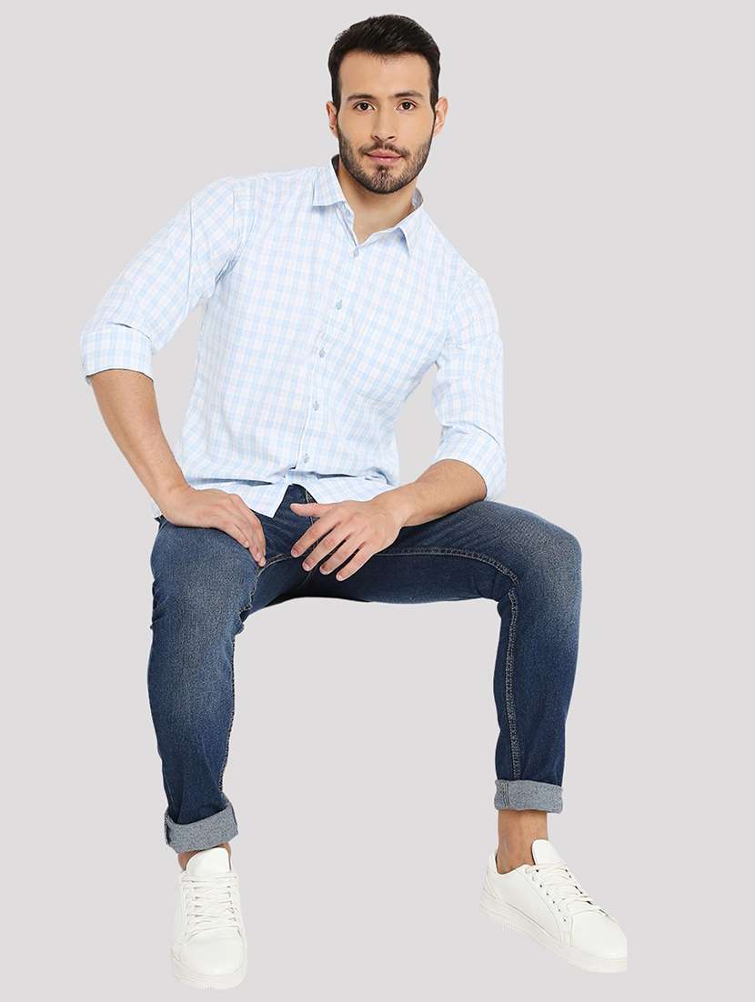 men checkered slim fit formal shirt - 21574977 -  Standard Image - 3