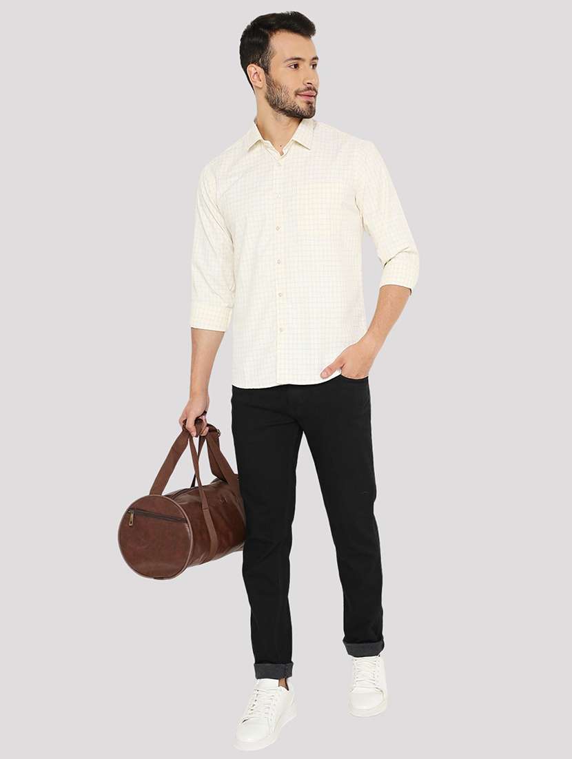 men checkered slim fit formal shirt - 21574979 -  Standard Image - 3