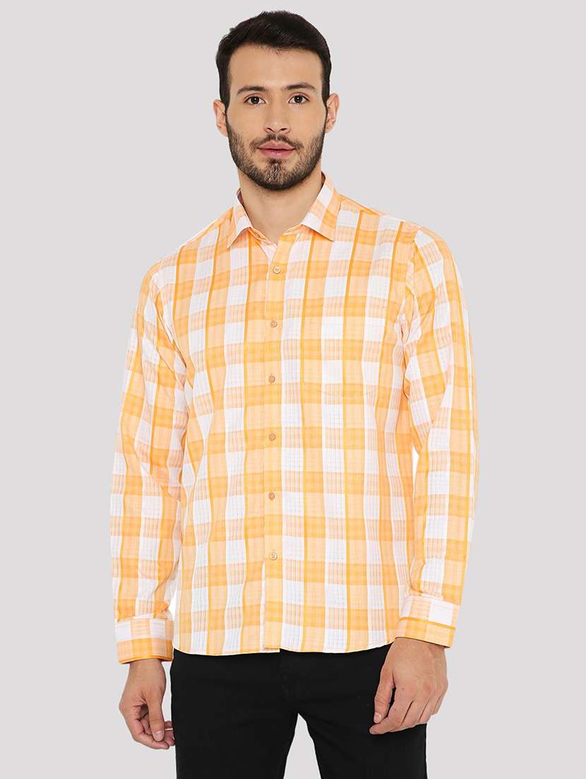 men checkered slim fit formal shirt - 21574983 -  Zoom Image - 0