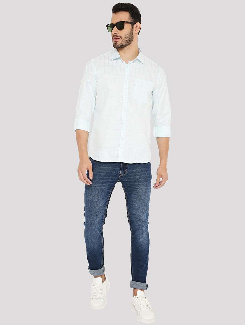 men checkered slim fit formal shirt - 21574985 - Standard Image - 3