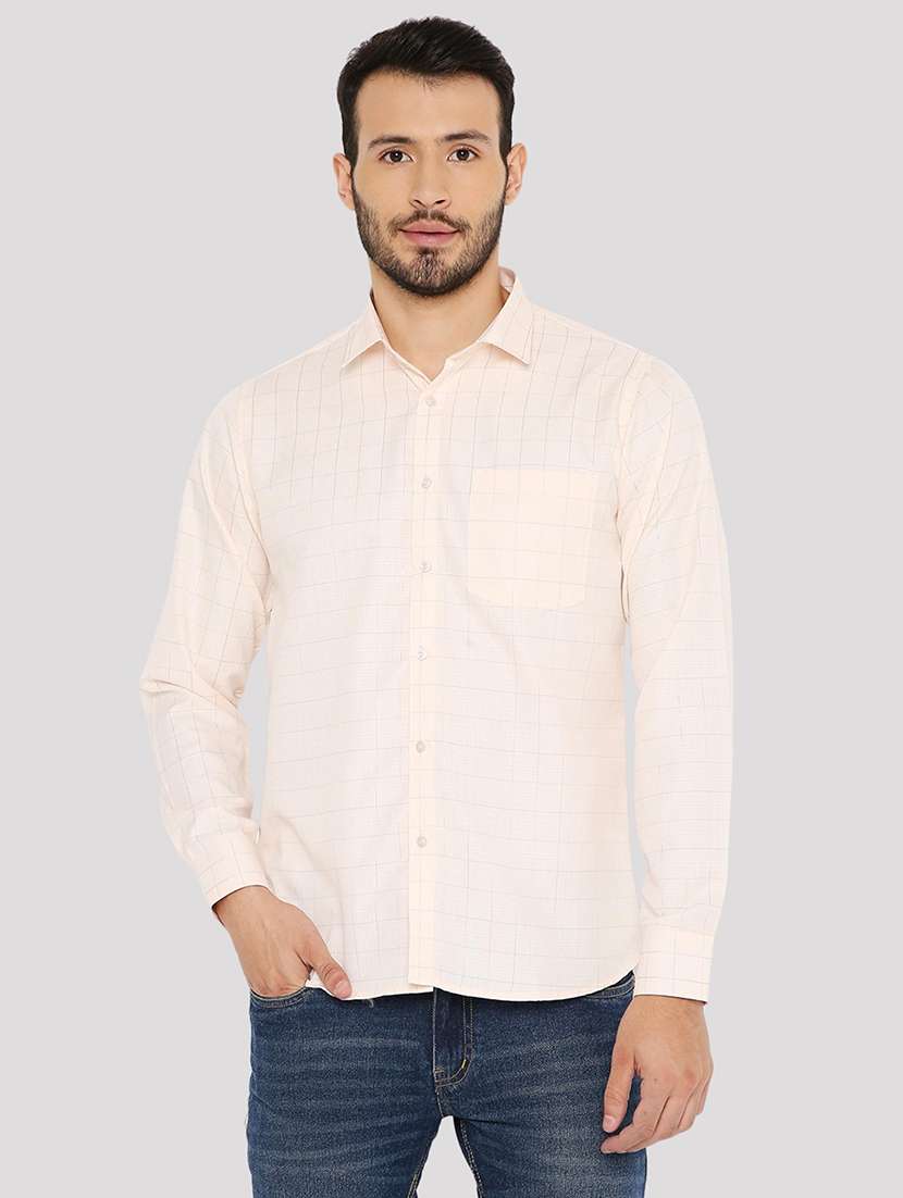 men checkered slim fit formal shirt